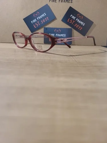 Saks Fifth Avenue S5A 185 OTQ2 Pink Diamond Eyeglasses Frames 54-16-135