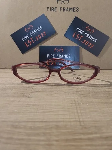 Saks Fifth Avenue S5A 185 OTQ2 Pink Diamond Eyeglasses Frames 54-16-135 2