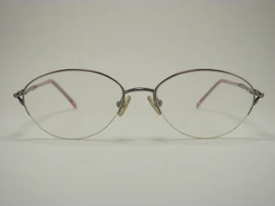 Saks Fifth Avenue S5A 198T Light Pink Half-Rim RX Eyeglass Frames 52-16-135 2