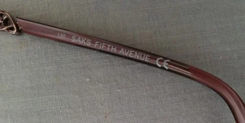 SAKS FIFTH AVENUE S5A 203 1L4 Dusty Rose Eyeglasses 130 Metal Frame 49□17 0-6 3