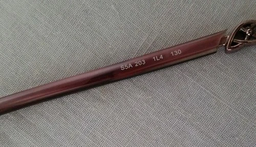 SAKS FIFTH AVENUE S5A 203 1L4 Dusty Rose Eyeglasses 130 Metal Frame 49□17 0-6 4