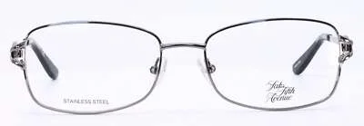 Saks Fifth Avenue SAKS 278 01N0 Gunmetal Rectangle Womens Eyeglasses 54-17-130 2