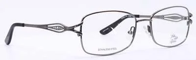Saks Fifth Avenue SAKS 278 01N0 Gunmetal Rectangle Womens Eyeglasses 54-17-130 3