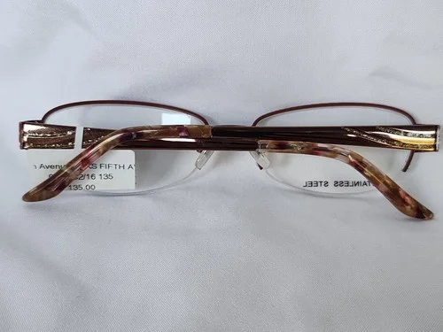 Saks Fifth Avenue, Saks270 0TF7, Brown Womens Semi-rimless Eyeglass Frame NEW 2