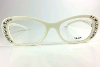 SALE!! PRADA EYEGLASSES VPR 21R 7S3-1O1 White 53/19/140 FREE SHIPPING!