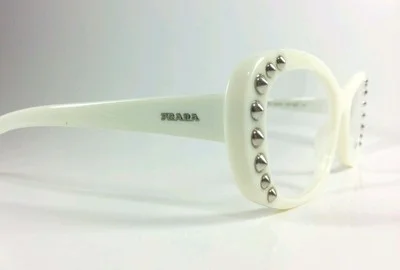 SALE!! PRADA EYEGLASSES VPR 21R 7S3-1O1 White 53/19/140 FREE SHIPPING! 2
