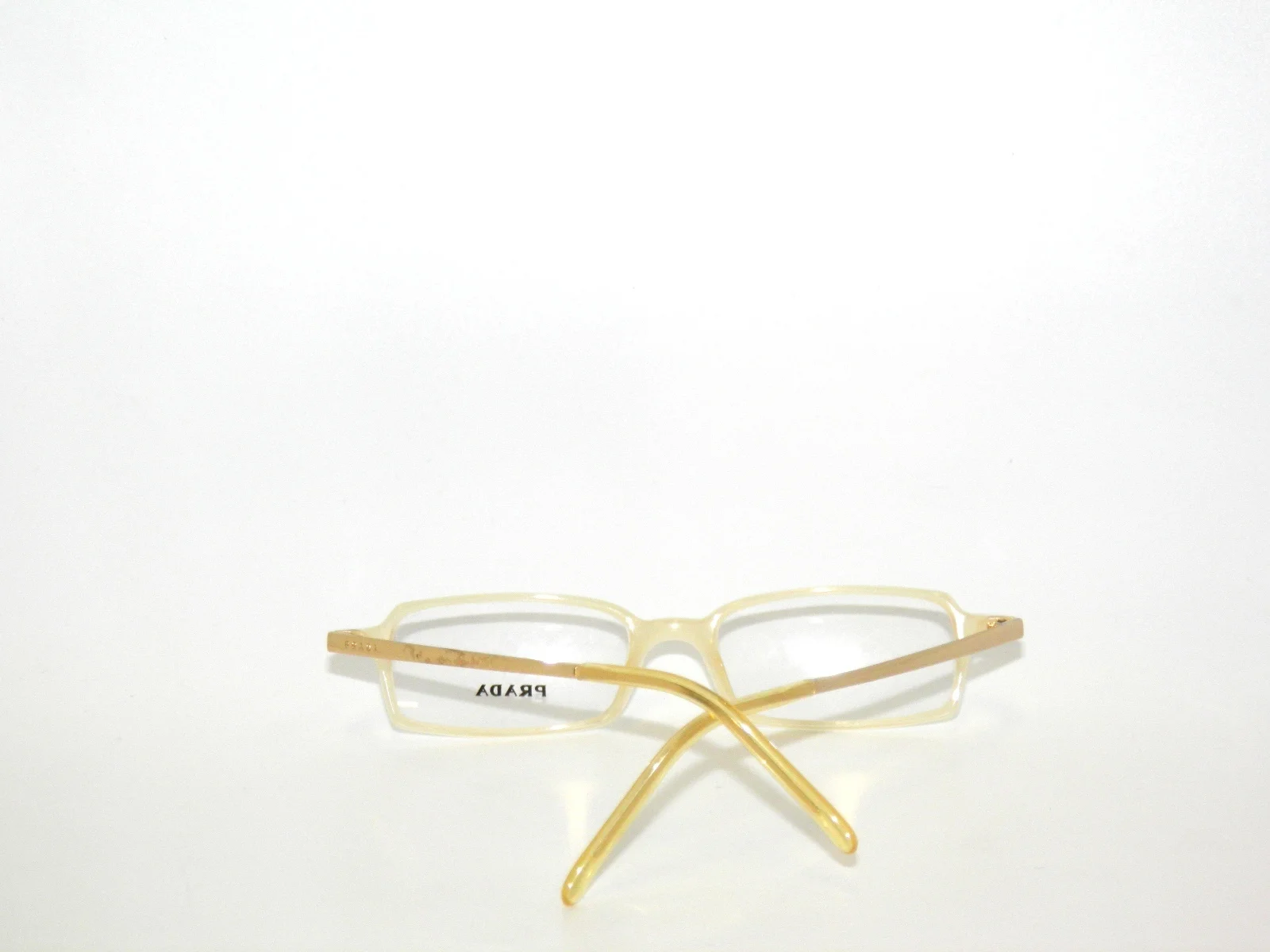 SALE! PRADA VPR 13E 13 IVORY-GOLD 7AV-1O1 EYEGLASSES 49 4