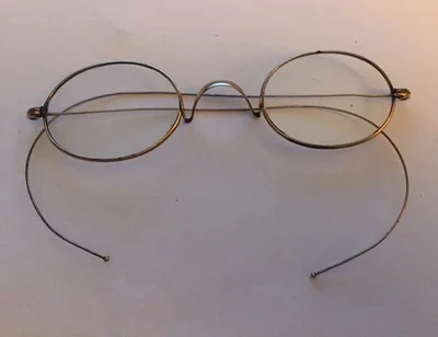 SALE Small Antique Eyeglasses Gold Filled Rims Cable Temple Vintage Frames 4 2