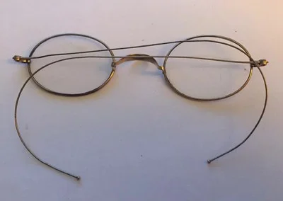 SALE Small Antique Eyeglasses Gold Filled Rims Cable Temple Vintage Frames 4 3