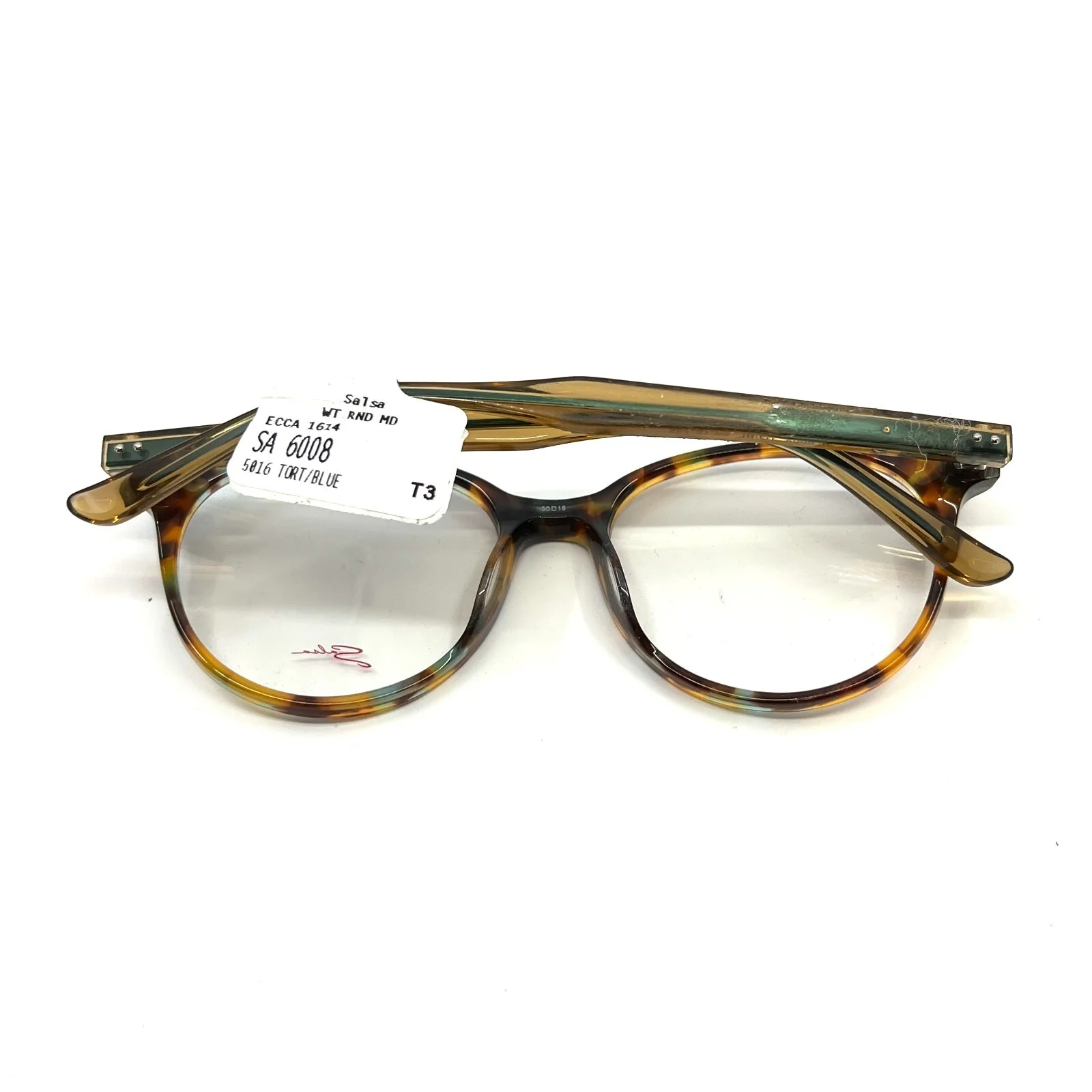 Salsa Eyeglasses Frames SA 6008 TO/BL multicolor brown round optical 50-16-135 2