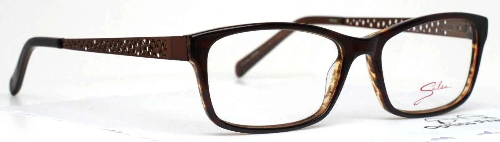 SALSA SA5004 BR Brown Womens Rectangle Full Rim Eyeglasses 52-15-135 B:32 3