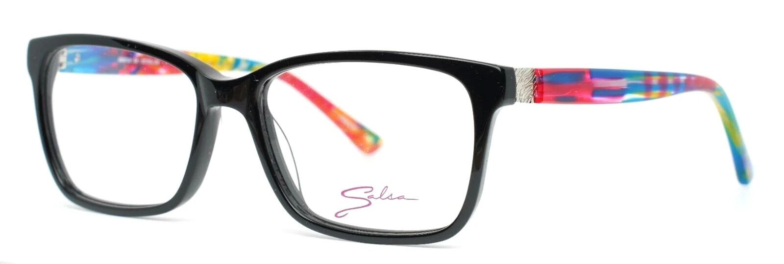SALSA SA5005 BK Black Womens Square Full Rim Eyeglasses 52-15-135 B:36