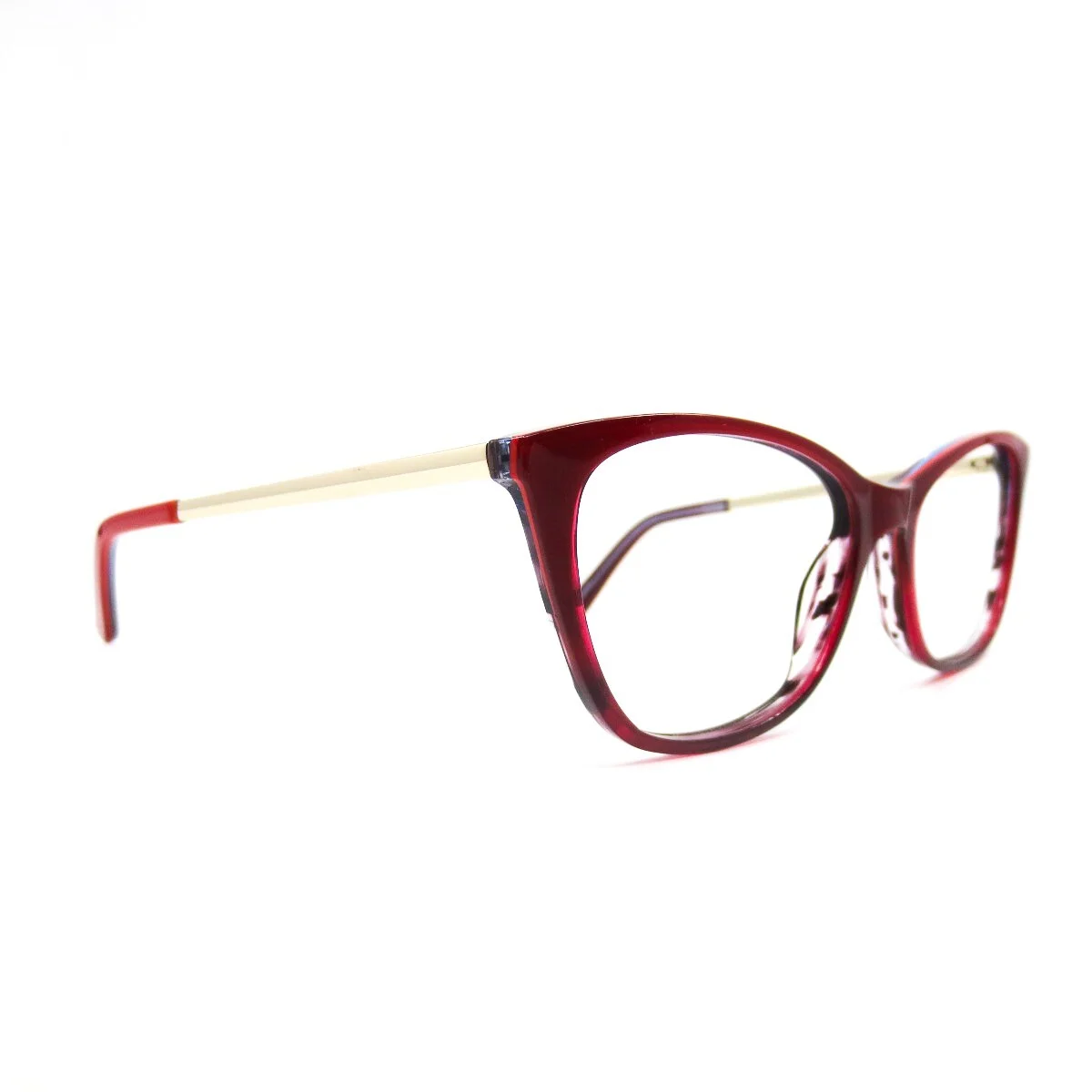 Salsa SA8007 Eyeglasses RD Red Gold Full Rim Rectangular Frame 53-16-140 2