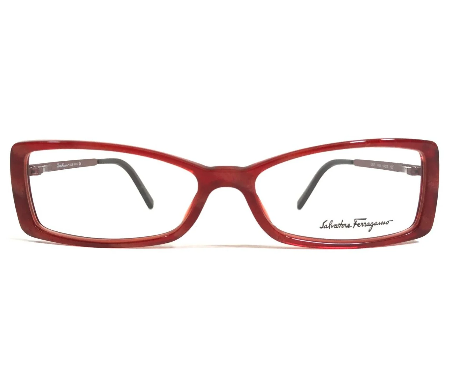Salvatore Ferragamo Eyeglasses Frames 2607 459 Cloudy Red Cat Eye 54-15-130