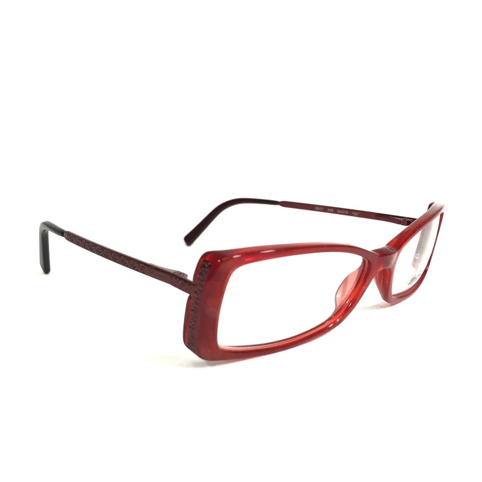 Salvatore Ferragamo Eyeglasses Frames 2607 459 Cloudy Red Cat Eye 54-15-130 3