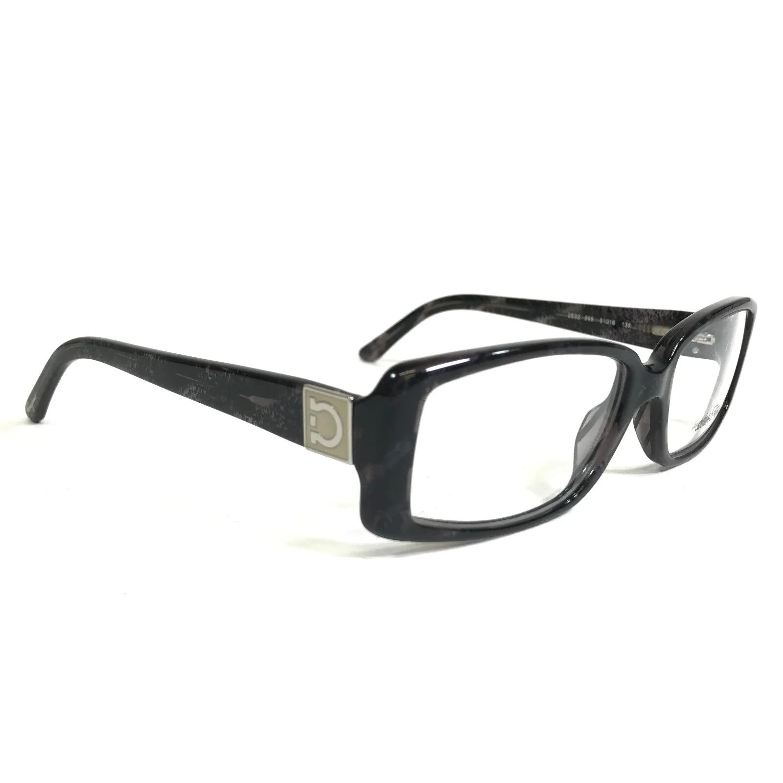 Salvatore Ferragamo Eyeglasses Frames 2632 566 Black Purple Gray 51-16-135 3