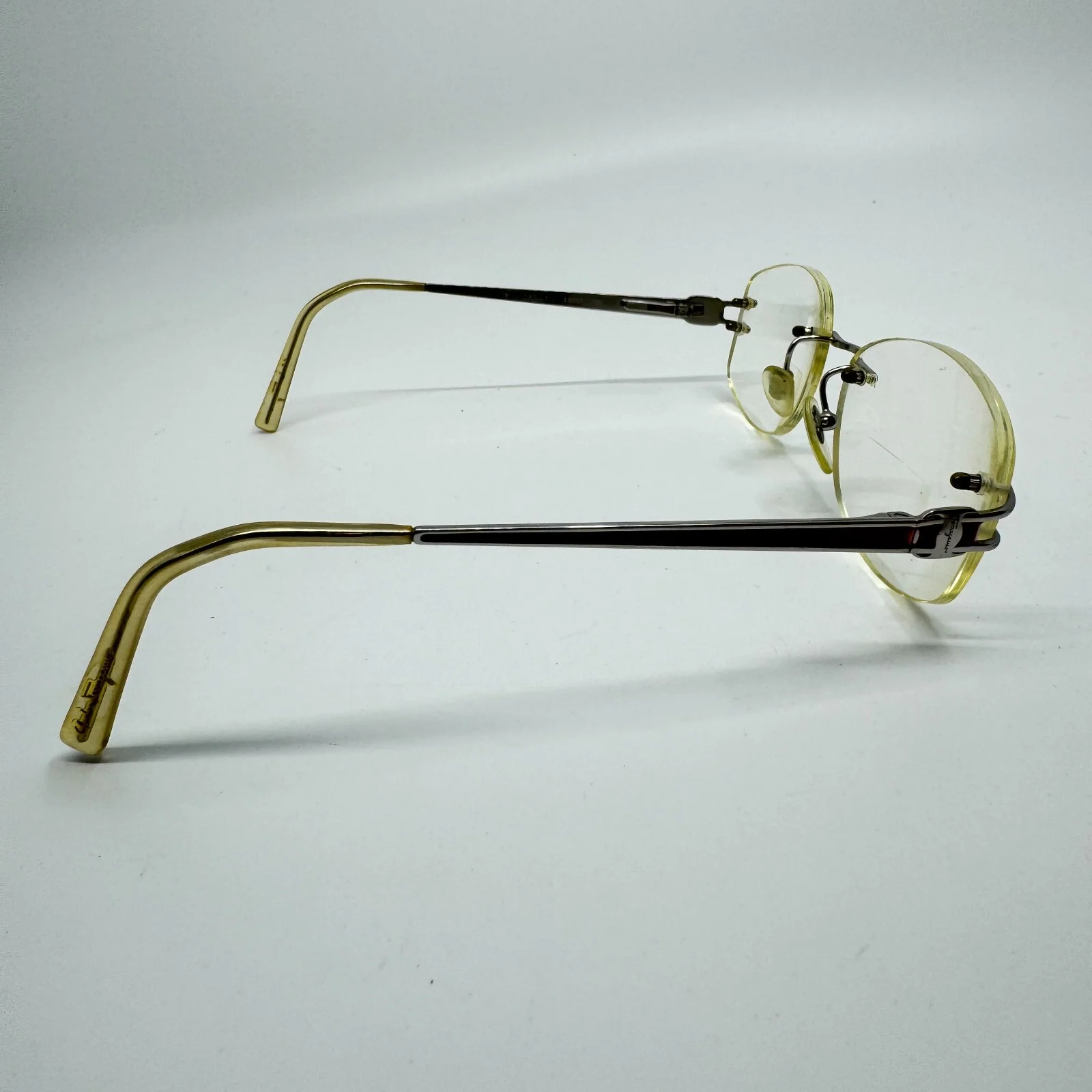 Salvatore Ferragamo Eyeglasses Frames Rimless silver 1597 511 53-17-130 H9338 4