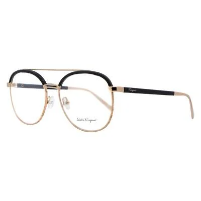 Salvatore Ferragamo Round Eyeglasses SF2195L 786 Rose Gold 57mm 2195