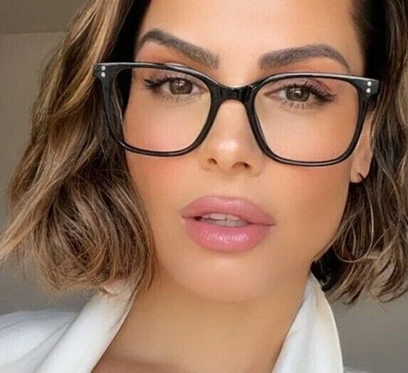 SANDRA Full Rim Women Eyeglasses BLUE LIGHT LENSES Shadz SQUARE nerd gafas