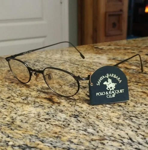 SANTA BARBARA POLO COL C26 Silver Oval Metal Frame Eyeglasses Japan