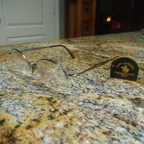 SANTA BARBARA POLO SB109 50 21 140 Gold Half Rim Frames Eyeglasses New 4