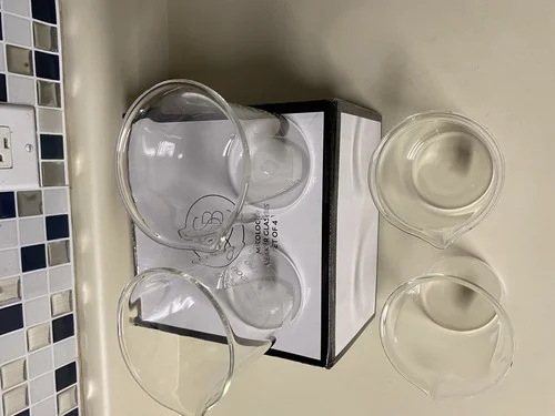 Santa Barbara SB Mixology Glass Beaker Set Of 4 NEW 3