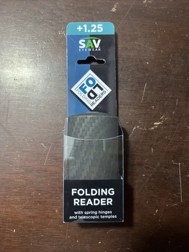 SAV Eyewear Folding Readers w/ Telescopic Temples Glasses +2.50 New