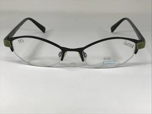 SCANDINAVIAN FRAMES SF-6052 C1 NOS Black/Green Eyeglasses Frame 50-18-135 2