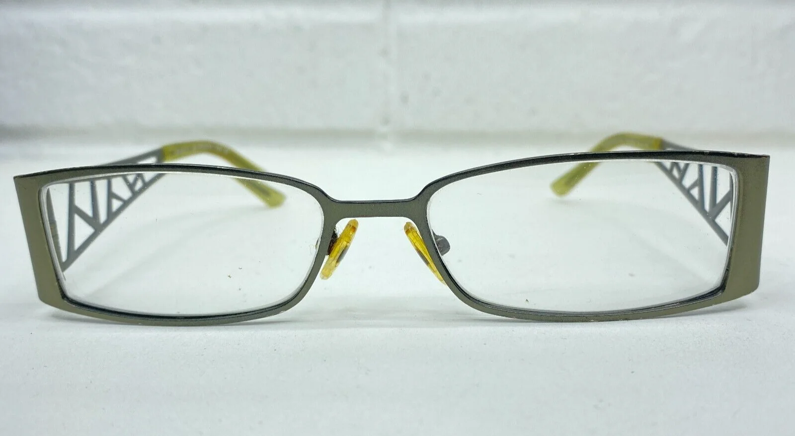 Scandinavian Frames SF3012 Rectangular Green Silver Glasses 51-16-135 16166