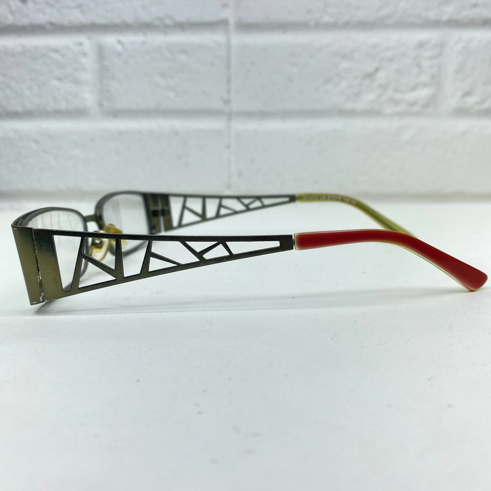 Scandinavian Frames SF3012 Rectangular Green Silver Glasses 51-16-135 16166 2