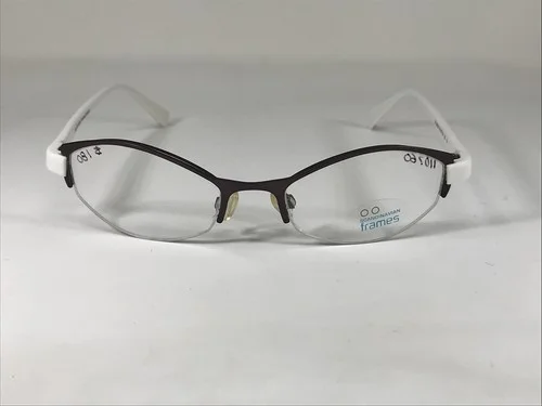 SCANDINAVIAN FRAMES SF6052 C2 NOS Gray/White Half Rim Eyeglasses Frame 50-18-135 2