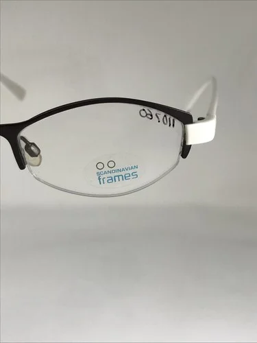 SCANDINAVIAN FRAMES SF6052 C2 NOS Gray/White Half Rim Eyeglasses Frame 50-18-135 4