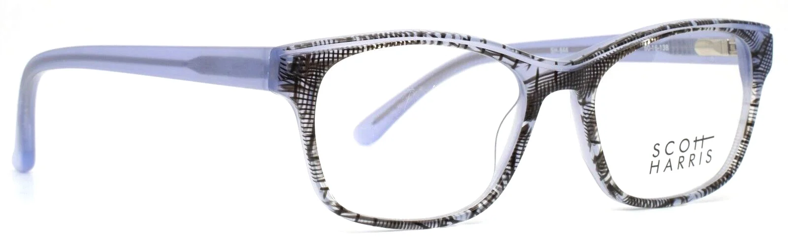 SCOTT HARRIS SH-644 C1 Periwinkle Black Womens Square Eyeglasses 50-16-138 B:36 3