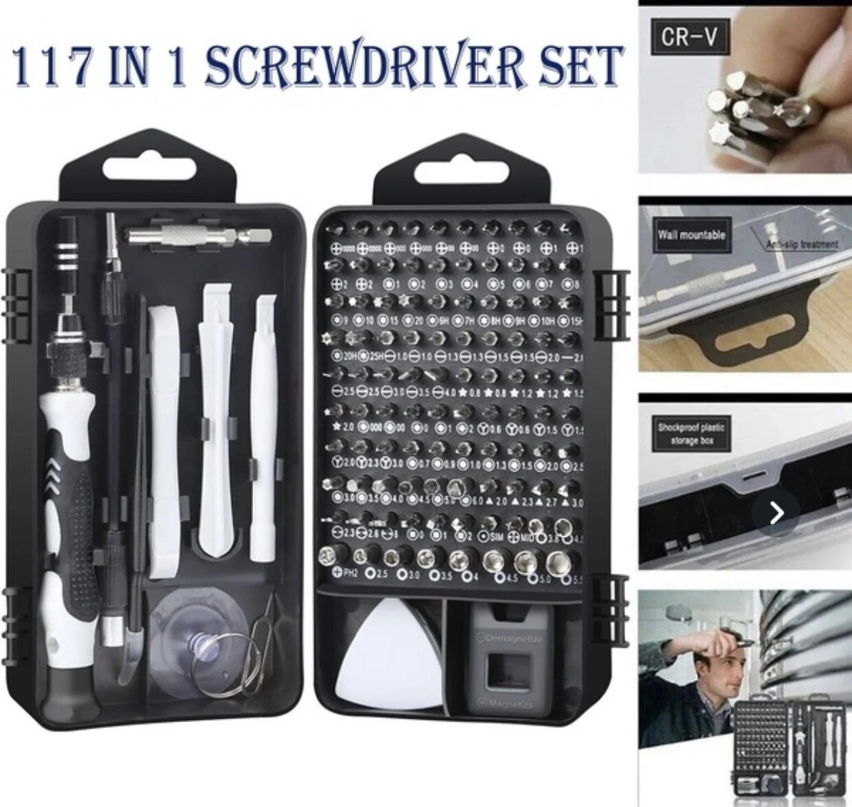 Screwdriver Set Nut Driver Kit Sunglasses Vintage C Decor Rimless Eyeglasses