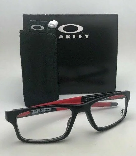 Scuderia Ferrari OAKLEY Eyeglasses CROSSLINK OX8037-1552 52-18 Black & Red Frame 2
