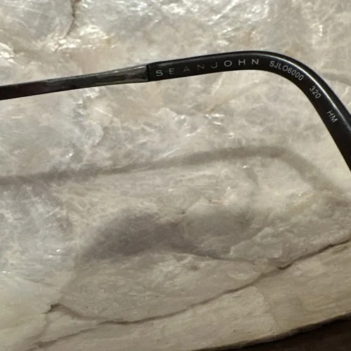 Sean John 6000 Eyeglasses SJLO6000 320 Frames Only Flex Hinges Brown Blue Bling 3