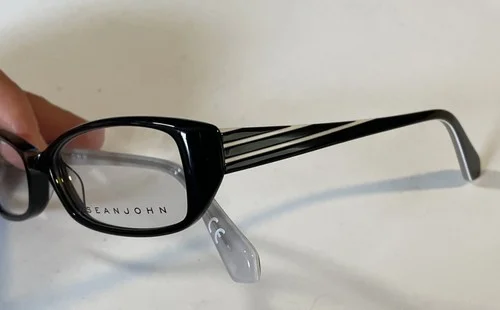 Sean John Eyeglass Frame SJ 2053(001) Black/White 52-15-140 Flex Hinge