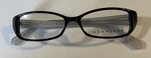 Sean John Eyeglass Frame SJ 2053(001) Black/White 52-15-140 Flex Hinge 2