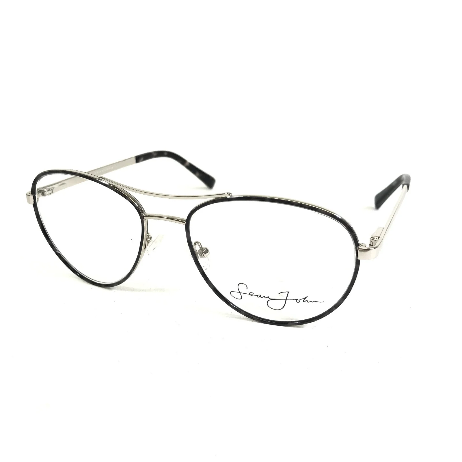 Sean John Eyeglasses Frames SJO5106 045 Grey Silver Round Full Rim 55-18-145 4