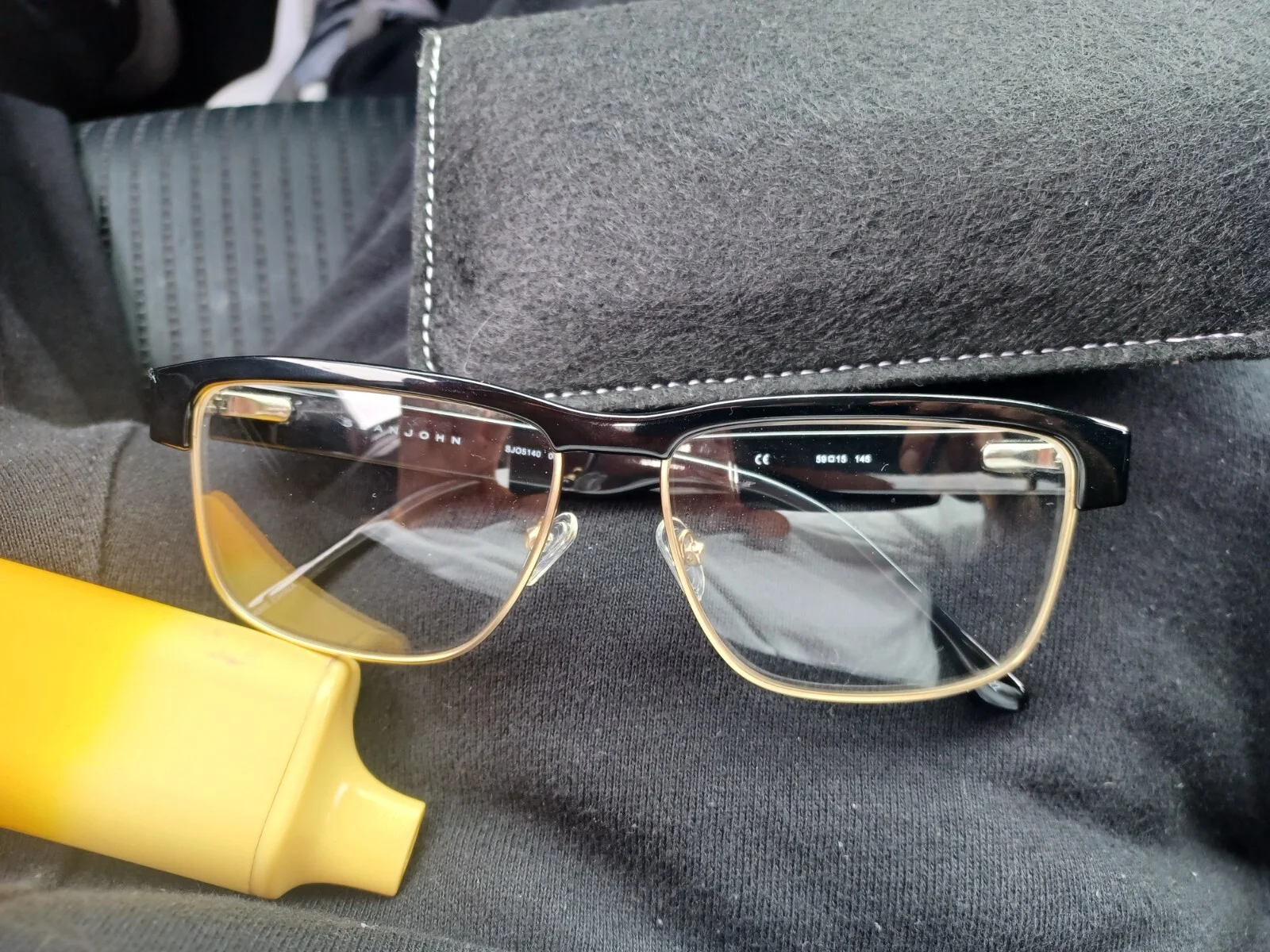 Sean John SJ5140/SJO5140 Designer Eyeglass Frames Black/Gold 59-15-145
