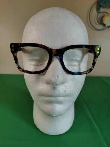 Sean John SJLO6025 Brown Blue Amber Tortoise Square Frames Pre-owned No Lense