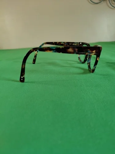 Sean John SJLO6025 Brown Blue Amber Tortoise Square Frames Pre-owned No Lense 4