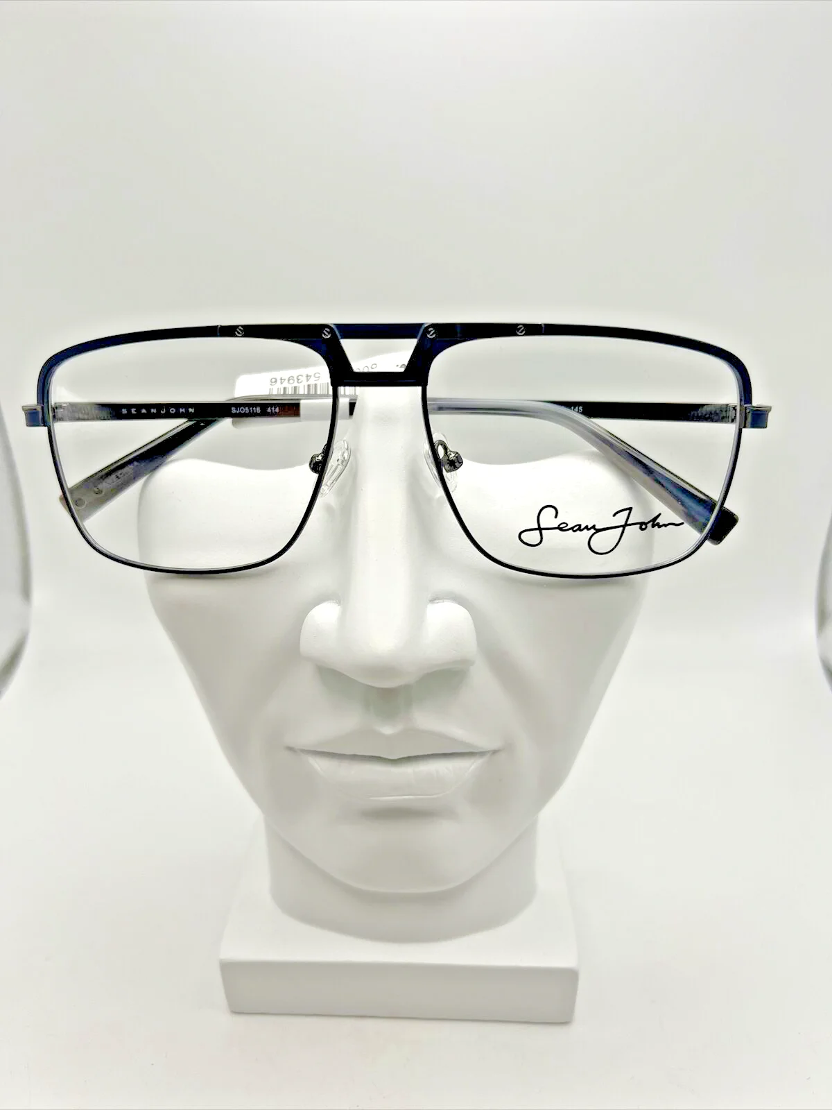Sean John SJO5116 Designer Eyeglasses Frames Matte Navy/Shiny Gunmetal 59-16-145