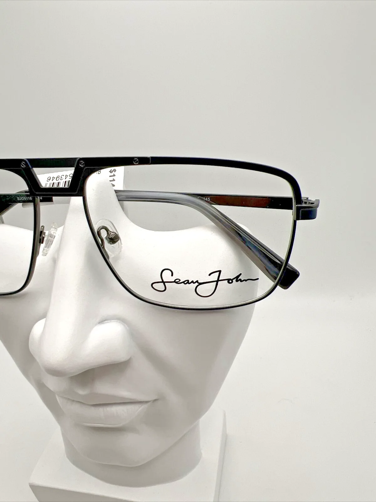 Sean John SJO5116 Designer Eyeglasses Frames Matte Navy/Shiny Gunmetal 59-16-145 2