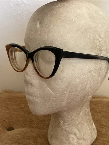 SEE 3630 Eyeglasses Frames 53-17-145MM Tortoise Handmade in Italy Cateye 2 Tone 3