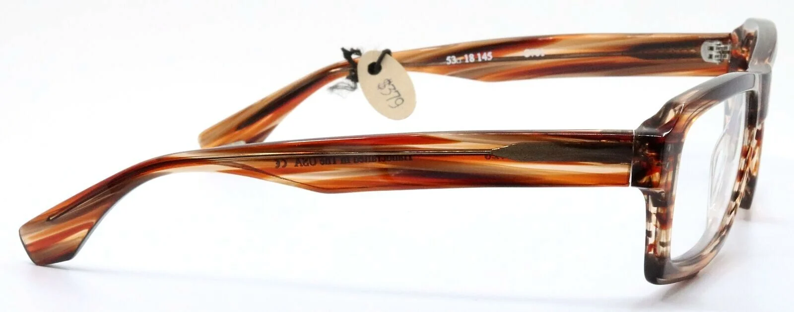 SEE Eyewear 2728 C701 Brown Stripe Rectangular Eyeglasses Frames USA 53-18-145 4