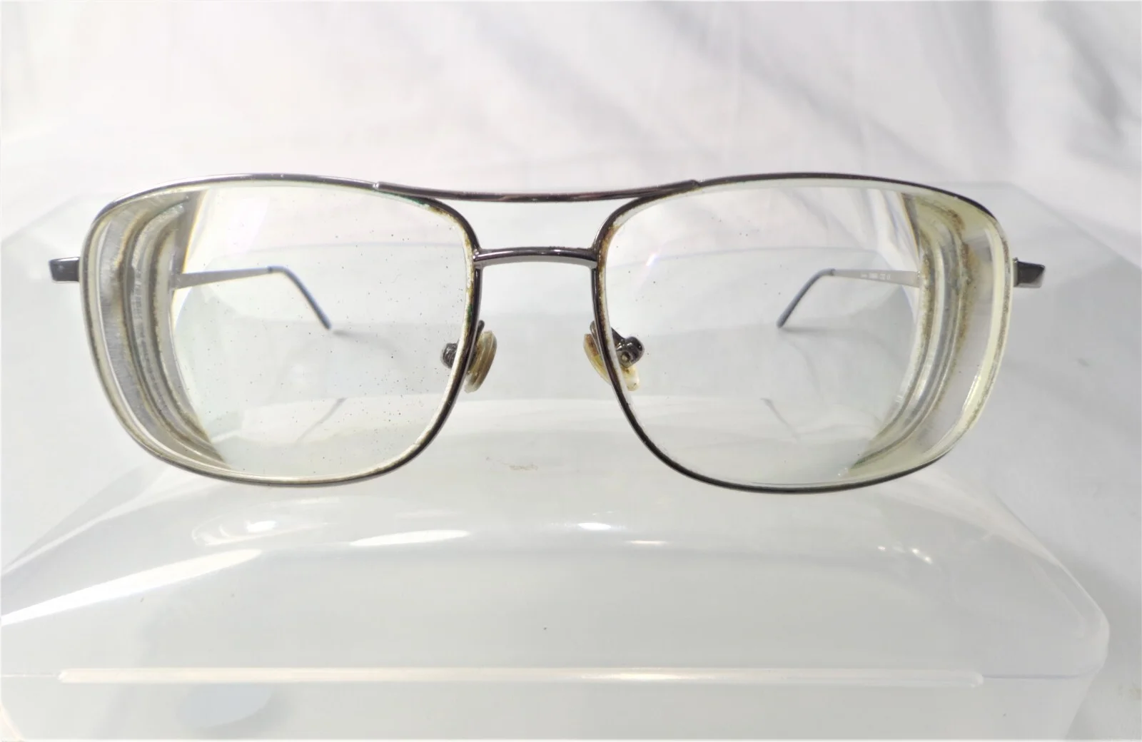SEEN SNM64 C02 SST 58-15-135 EYEGLASSES SILVER METAL AVIATOR FULL RIM FRAME