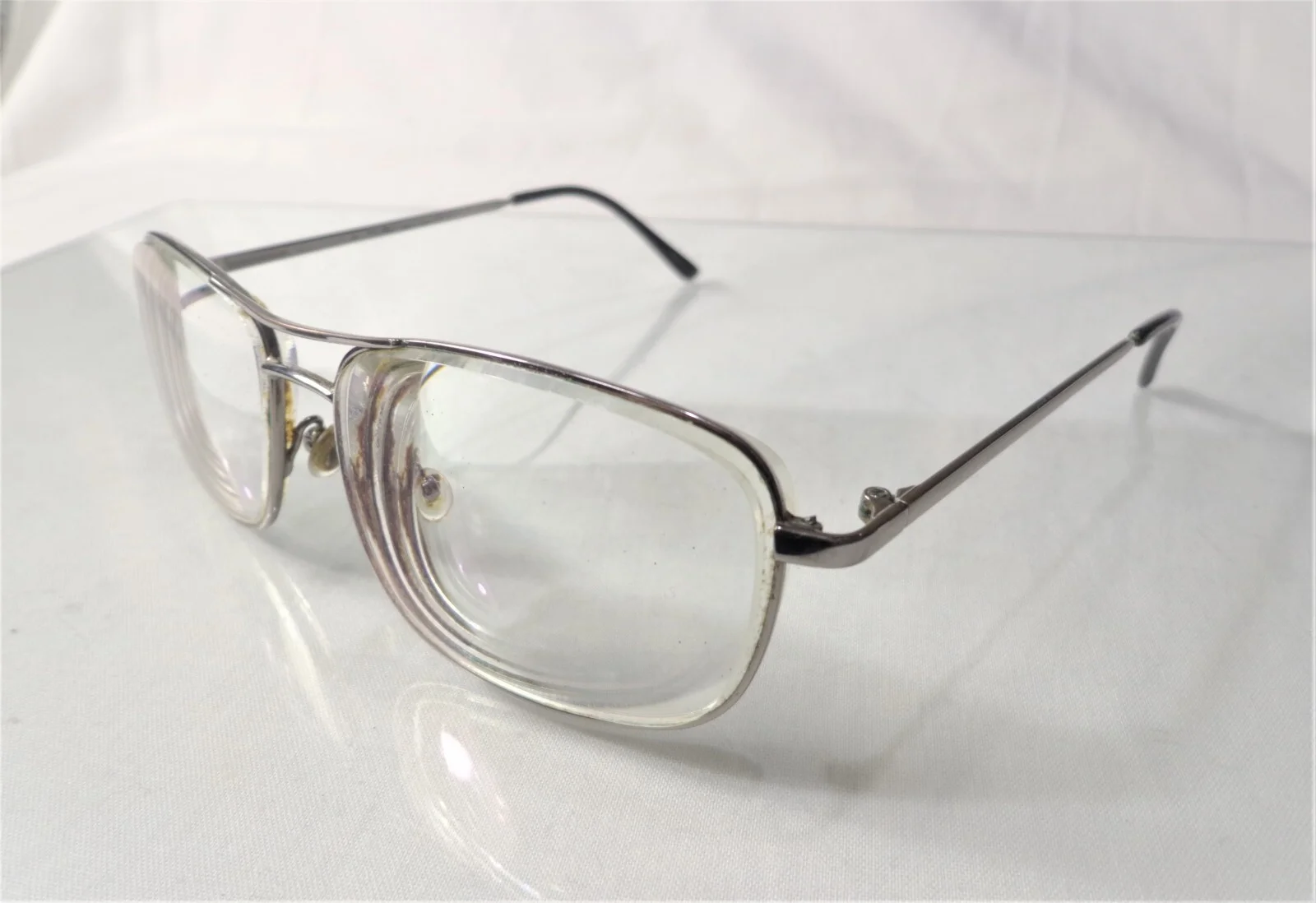 SEEN SNM64 C02 SST 58-15-135 EYEGLASSES SILVER METAL AVIATOR FULL RIM FRAME 2