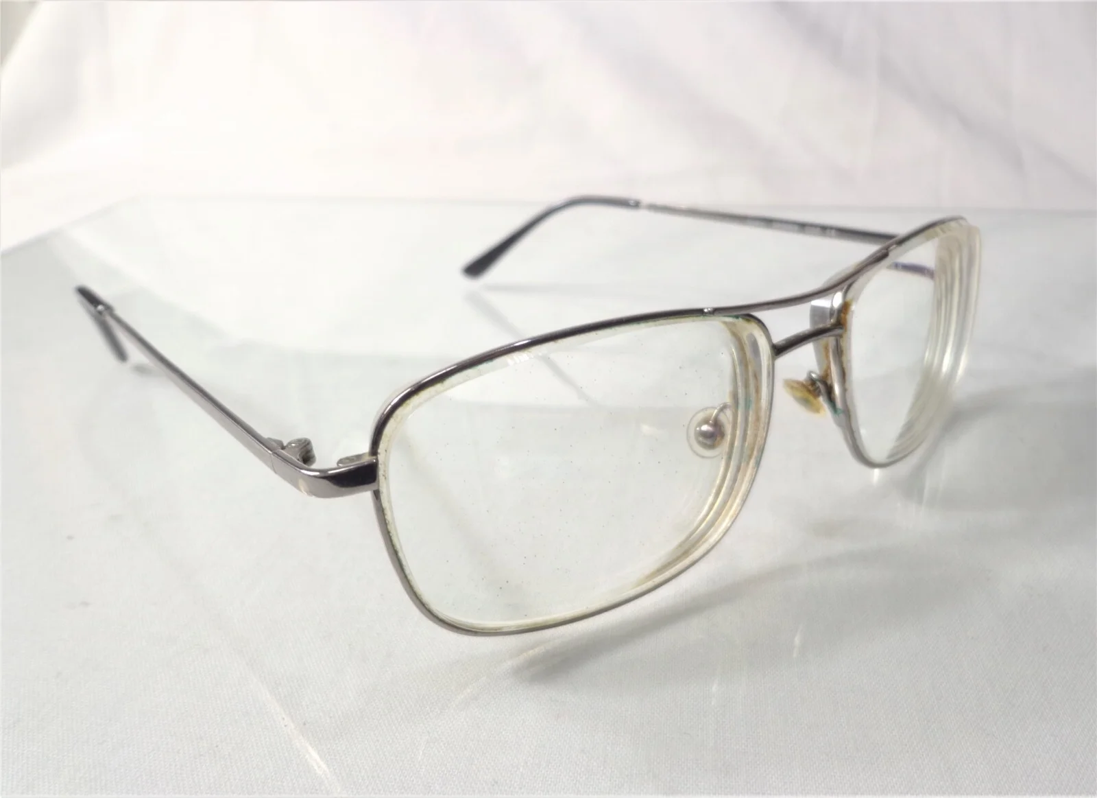 SEEN SNM64 C02 SST 58-15-135 EYEGLASSES SILVER METAL AVIATOR FULL RIM FRAME 3