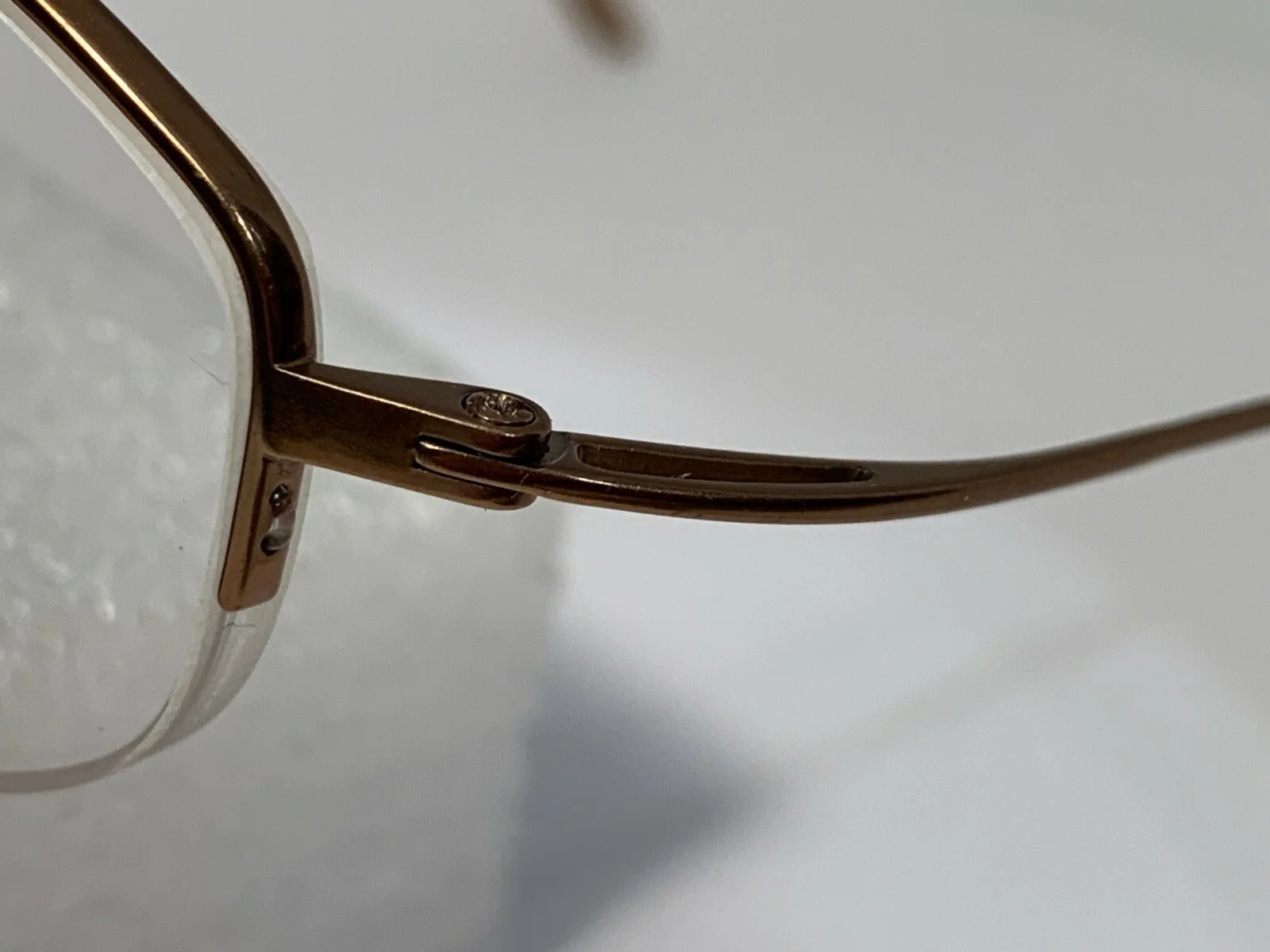 Seiko Eyeglass Frames T114 Brown Titanium Half Rimless Rectangular 50[]20-140 3